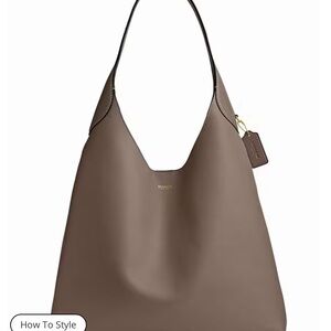 Coach 39 Brooklyn Brown Hobo Bag In Stone